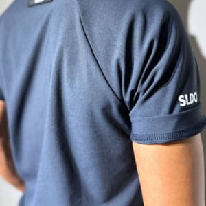 ハーフジップ 半袖モックネック カットソー ZIP LOGO/DARK NAVY – SLDO.