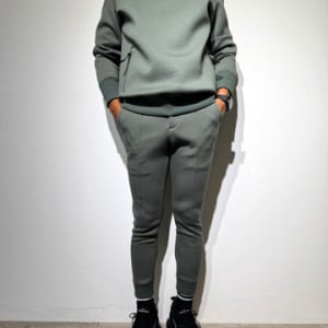 ライト ダブルニットフーディー SIDE 3D SHADOW LOGO/OLIVE GREEN (UNISEX)