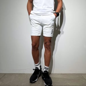 サイドメッシュ切替ポロシャツ FRONT LOGO/WHITE