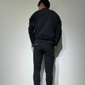 NEW STDダブルクロスストレッチプルオーバー BLACK (UNISEX)