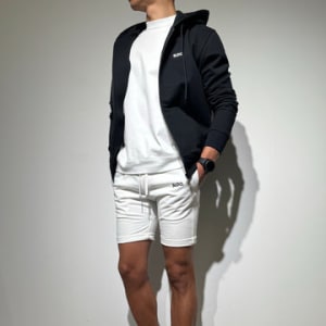 【EXTRA SERIES】ライトウェイト スウェットハーフパンツ MINIMUM LOGO/WHITE
