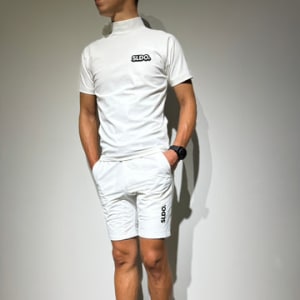 CODURA(R) NYLON 4WAY STRETCH ハーフパンツ  FRONT BACK LOGO/WHITE