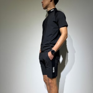 CODURA(R) NYLON 4WAY STRETCH サイド切替ハーフパンツ /MATTE BLACK