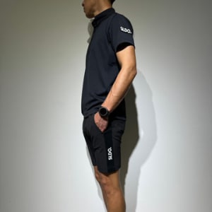 CODURA(R) NYLON 4WAY STRETCH サイド切替ハーフパンツ /MATTE BLACK