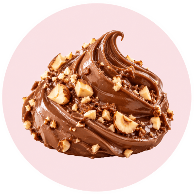 Crema choco-avellana con trozos