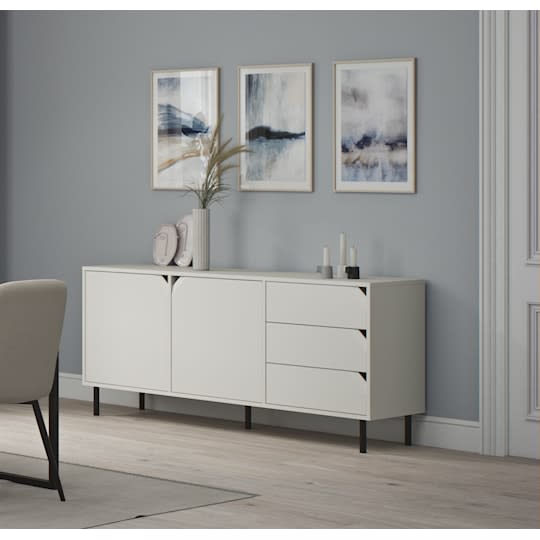 Tenzo Corner Sideboard Cotton White Matte 176.5cm