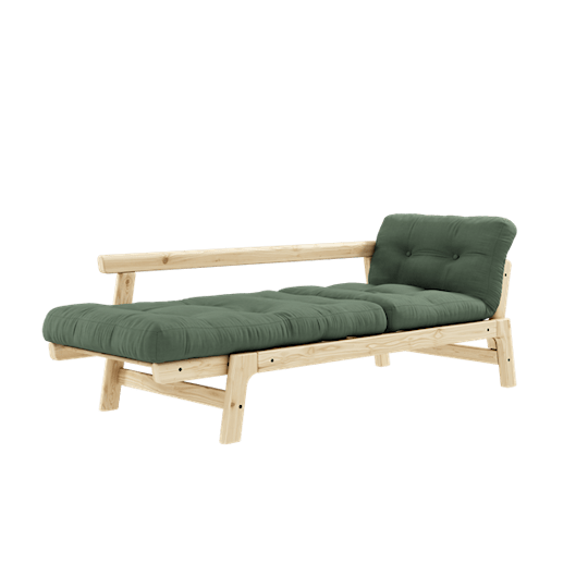 Karup Design Step Bäddsoffa Natur/Olive Green 200cm