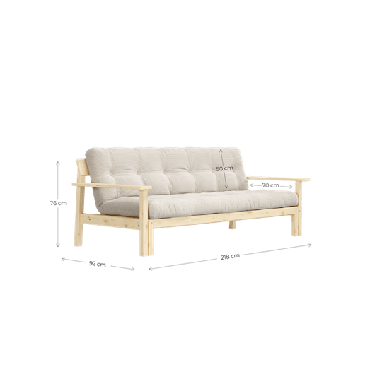 Karup Design Unwind Sovesofa Natur/Charcoal 218cm