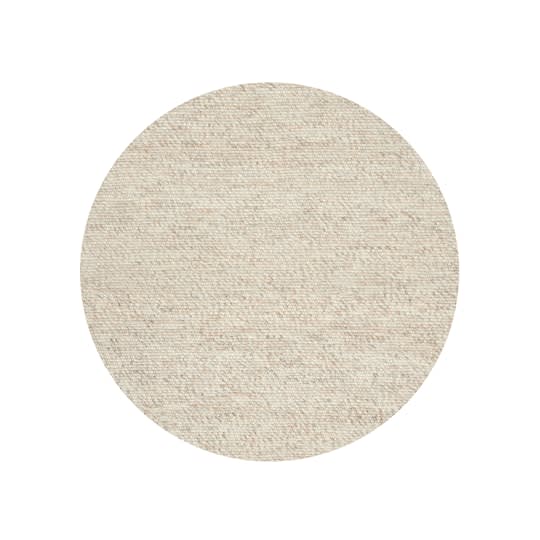 Linie Design Agner Runde Wollteppich Beige Ø240