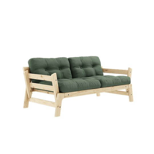 Karup Design Step Bäddsoffa Natur/Olive Green 200cm