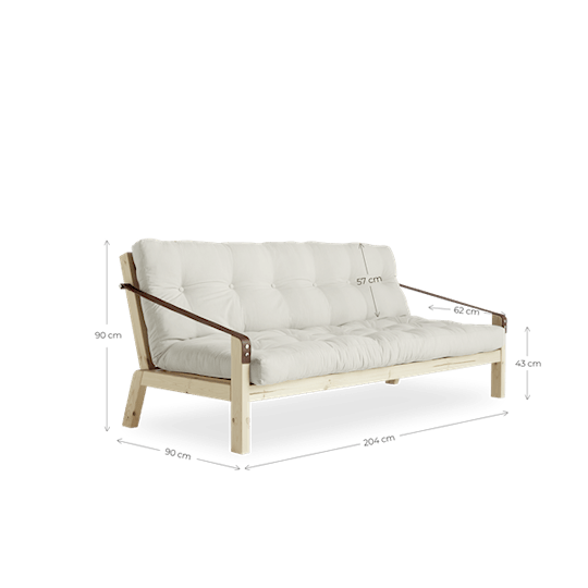 Karup Design Poetry Sovesofa Natur/Navy 204cm