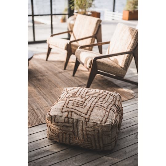 Jakobsdals Kiana Sittpuff Beige/Brun 60x60