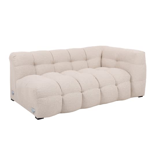 Sleepo Billie 2-Sitzer Sofa Modul Rechts Armlehne Beige Bouclé 174cm