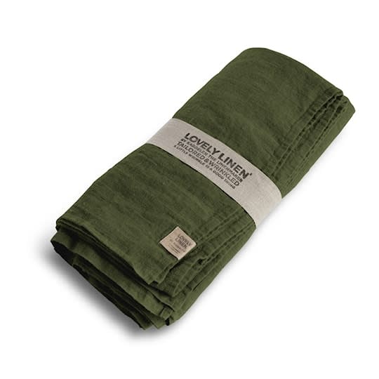 Lovely Linen Lovely Linneduk Jeep Green 145x380cm