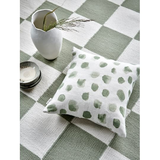 Classic Collection Dotty Kuddfodral Vit/Tea 50x50