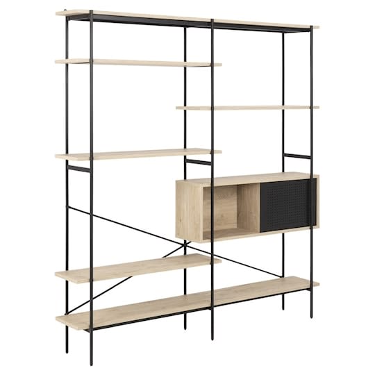 Nordic Home Evelyn Bücherregal Weiß pigmentierte Eiche 188cm