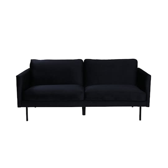 Venture Home Monique 2-sits Soffa Sammet Svart 181cm