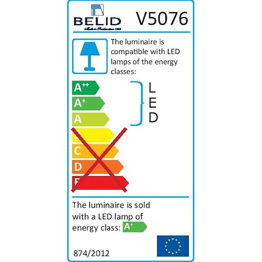 Belid Deluxe LED Wandleuchte Schwarz