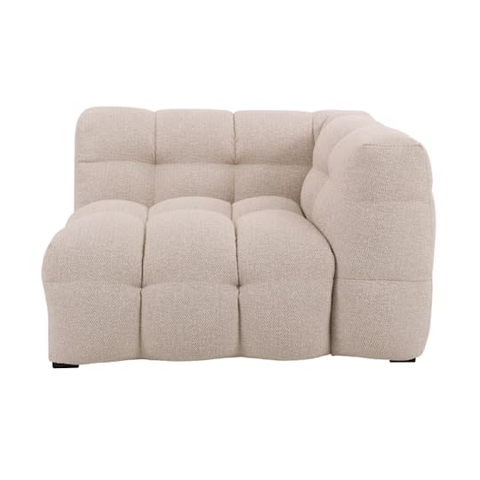 Sleepo Billie 1-Sitzer Sofa Modul Rechts Armlehne Beige Bouclé 118cm