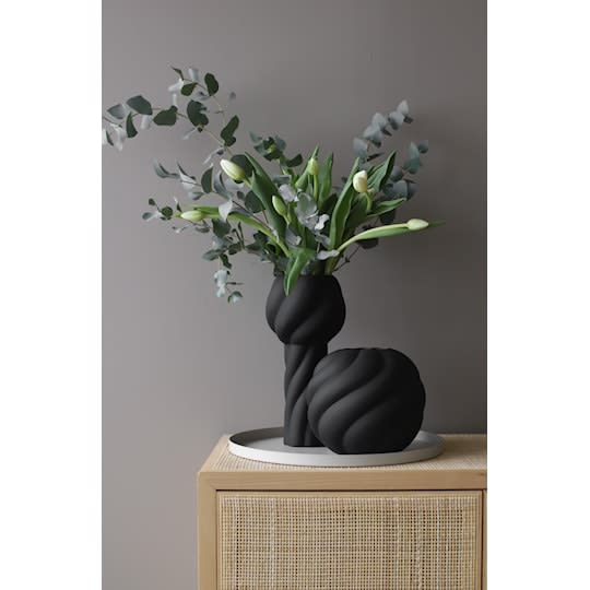 Cooee Design Twist Ball Vase Black 20cm