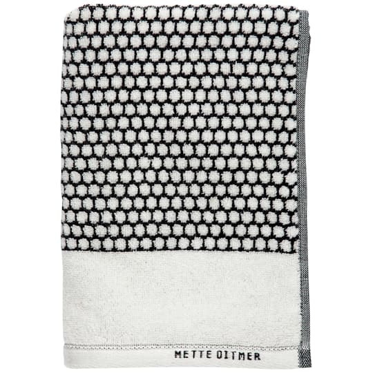 Mette Ditmer Denmark Grid Håndkle Black/Offwhite 70x140