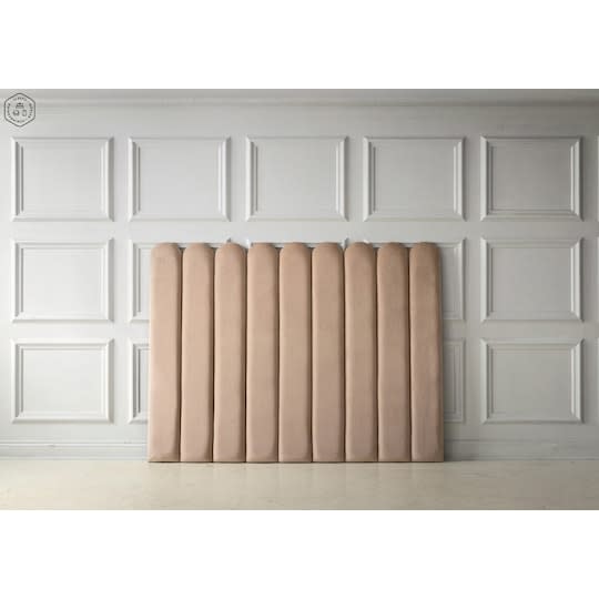 Sleepo Cleo Polsterkopfteil Samt Beige 160cm