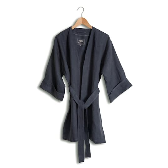 Lovely Linen Kimono Mørkegrå S