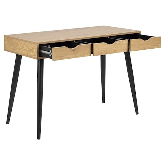 Nordic Home Molly Schreibtisch Eiche/Schwarz 110cm