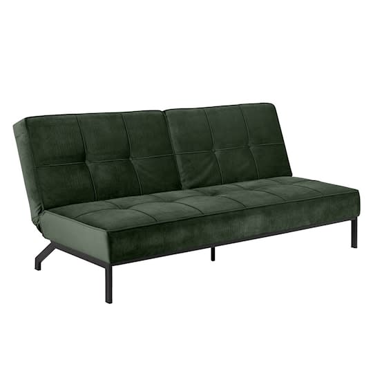 Nordic Home Sund Schlafsofa Samt Grün 198cm