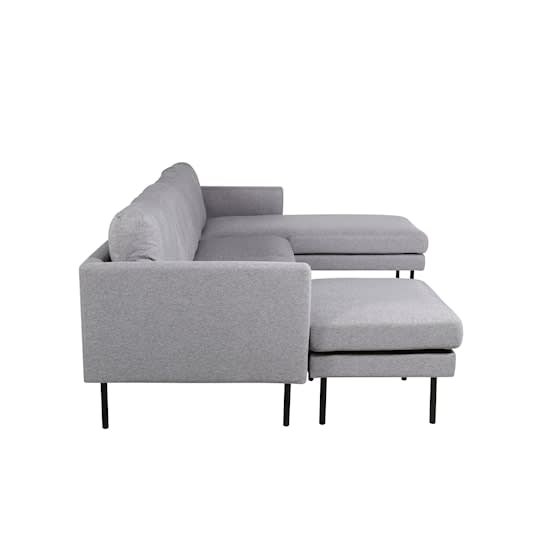 Nordic Home Monique U-Soffa Grå 262cm