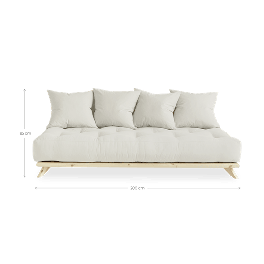 Karup Design Senza Bäddsoffa Natur/Petrol Blue 200cm