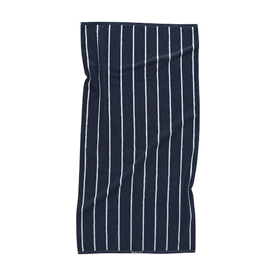 GANT Home Organic Stripe Terry Handduk Evening Blue 70x140