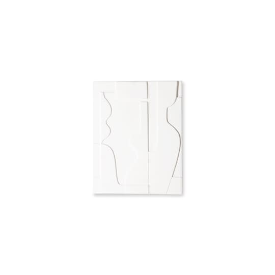 HKliving Ceramic Wall Veggdekorasjon Matt White 26x23