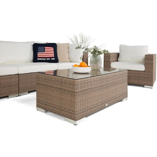 Nordic Outdoor Bora 5-seters Loungegruppe inkl. Blokkbord Sand