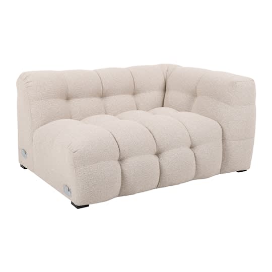 Sleepo Billie 1.5-Sitzer Sofa Modul Rechts Armlehne Beige Bouclé 141cm