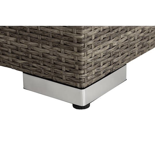 Nordic Outdoor Bora 4-sits Loungesoffa inkl Divan/Blockbord Grå