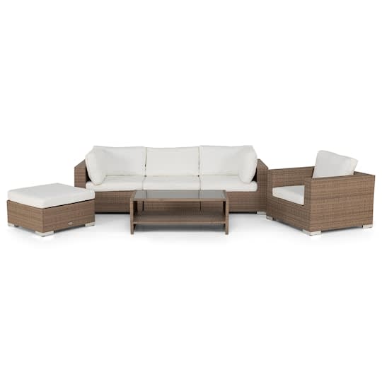 Nordic Outdoor Bora 5-sits Loungegrupp inkl Bord m Förvaring Sand