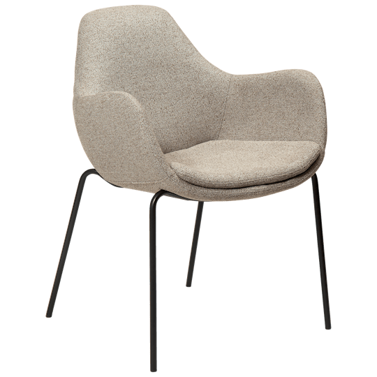 Dan Form Zimmer Matstol Boucle Beige/Svart