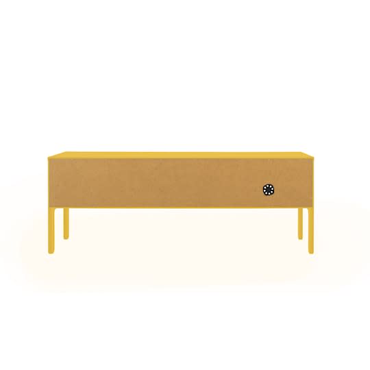 Tenzo Uno TV-bänk Mustard 137cm