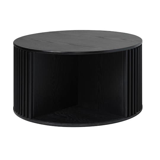 Sleepo Freja Soffbord Black Oak Ø85