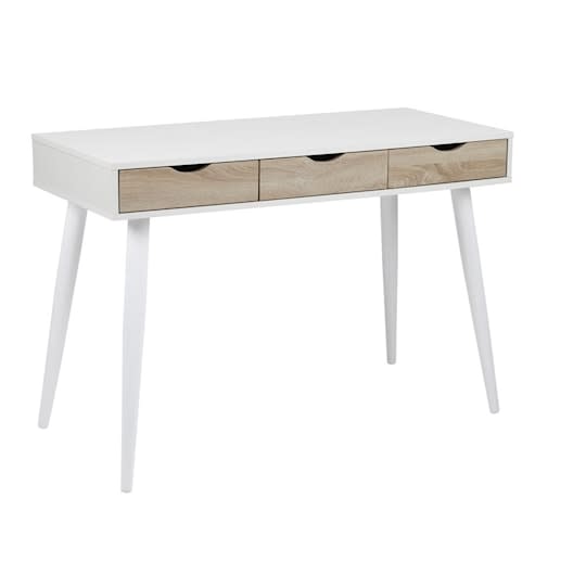 Nordic Home Molly Schreibtisch Eiche/Weiß 110cm