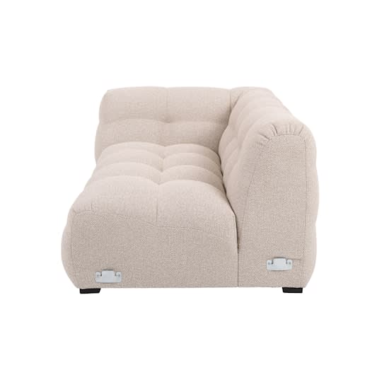 Sleepo Billie 1.5-Sitzer Sofa Modul Links Armlehne Beige Bouclé 141cm