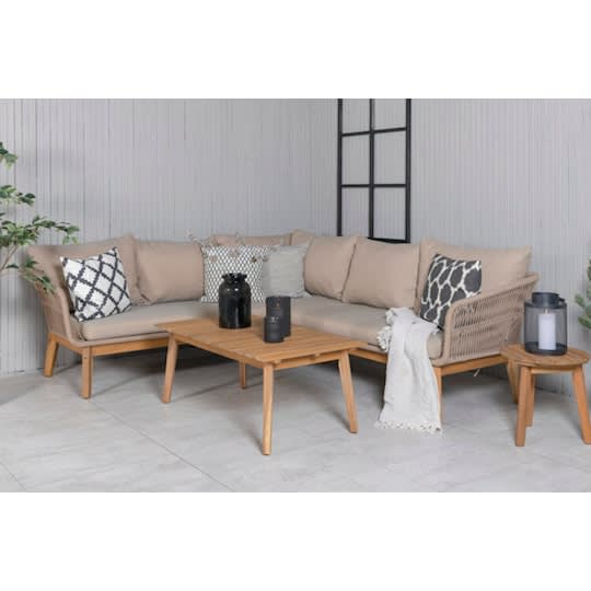 Nordic Outdoor Cia Loungesoffa inkl Bord Latte/Natur