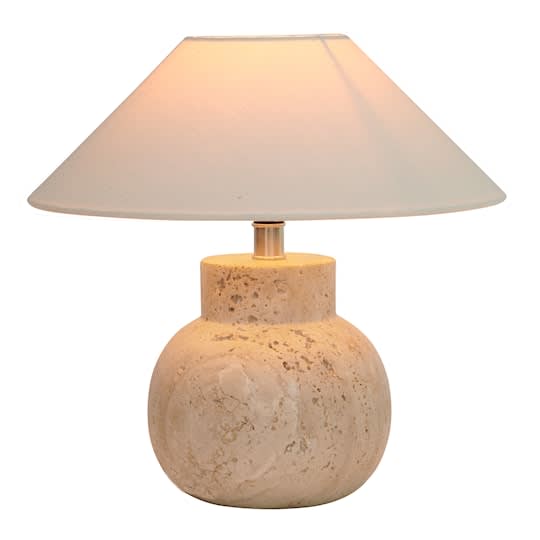 Watt &amp; Veke Pella Lampenfuß Travertine 23cm