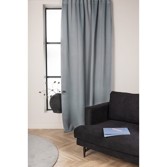 Nordic Home Melissa Mörkläggande Gardinlängd Ljusgrå 290cm 2-pack