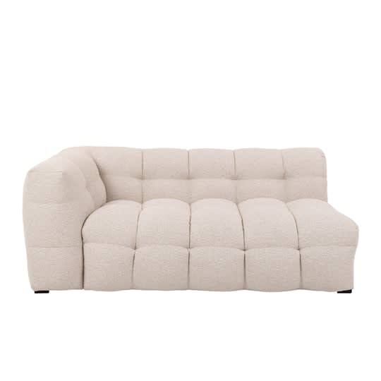 Sleepo Billie 2-Sitzer Sofa Modul Links Armlehne Beige Bouclé 174cm