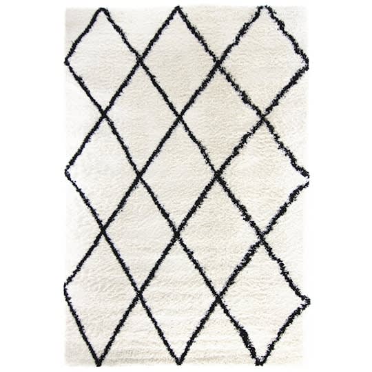 Nordic Home Seine Romb Ryamatta Cream 160x230