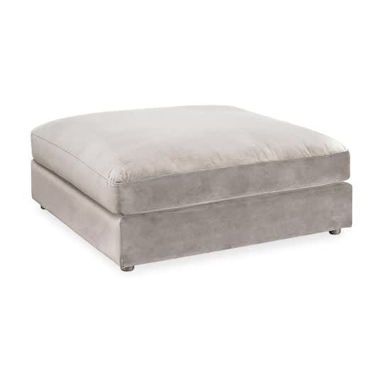 Nordic Home Rudy Fotpall Sammet Beige