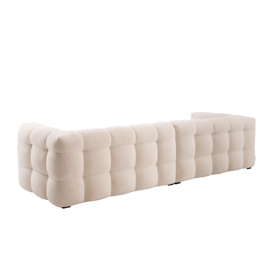 Sleepo Billie 4-Sitzer Sofa in Creme Teddy