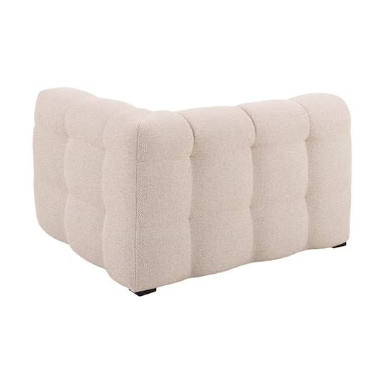 Sleepo Billie 1-Sitzer Sofa Modul Rechts Armlehne Beige Bouclé 118cm